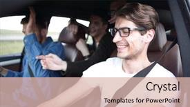  Presentation with automobile - Audience pleasing PPT theme consisting of free automobile - close up side portrait backdrop and a lemonade colored foreground