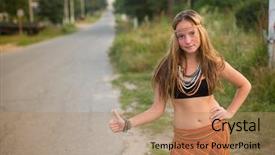  Presentation with young black couples hiking - Amazing theme having free rock n roll - young hippie girl hitch hiking backdrop and a coral colored foreground