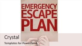  Presentation with safety - Amazing PPT theme having free safety - emergency escape plan card isolated backdrop and a lemonade colored foreground