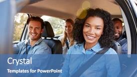  Presentation with road safety - Audience pleasing PPT theme consisting of free safety - four adult friends backdrop and a teal colored foreground