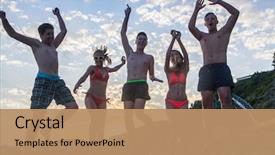  Presentation with underage drinking two teenagers having - Slide deck consisting of free safety - group of teenagers having fun background and a coral colored foreground