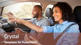  Presentation with navigate - Amazing presentation design having free safety - happy couple in car backdrop and a tawny brown colored foreground