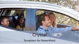  Presentation with young children - Beautiful slides featuring free safety - happy young family with two backdrop and a light blue colored foreground