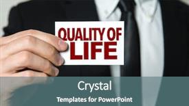  Presentation with quality life - Cool new presentation design with free safety - quality of life backdrop and a ocean colored foreground