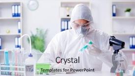  Presentation with lab safety - Theme featuring free safety - scientist doing animal experiment background and a sky blue colored foreground