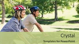  Presentation with free cycling - Audience pleasing PPT layouts consisting of free safety - side view of happy couple backdrop and a mint green colored foreground