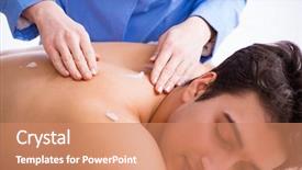  Presentation with spa - Audience pleasing slides consisting of free salon - man in spa enjoying his backdrop and a coral colored foreground