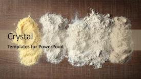  Presentation with flour - Beautiful theme featuring free samples - composition with different types backdrop and a soft green colored foreground