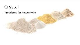  Presentation with flour - Cool new slides with free samples - different types of flour backdrop and a white colored foreground