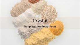  Presentation with flour - Presentation theme enhanced with free samples - different types of flour background and a lemonade colored foreground