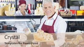  Presentation with happy sad face man - PPT layouts enhanced with free samples - happy man holding various cheese background and a lemonade colored foreground