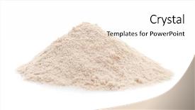  Presentation with condolence white wax candle - Theme enhanced with free samples - heap of flour on white background and a white colored foreground