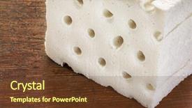  Presentation with sample - Amazing slides having free samples - sample of natural latex used backdrop and a tawny brown colored foreground