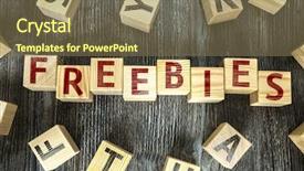  Presentation with blocks - Presentation theme enhanced with free samples - wooden blocks with the text background and a violet colored foreground