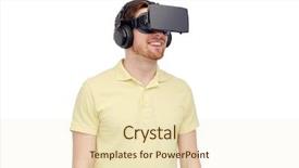  Presentation with virtual technology - Amazing theme having free science - 3d technology virtual reality entertainment backdrop and a cream colored foreground