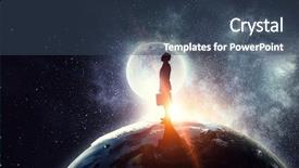  Presentation with free - Amazing theme having free science - this business world is backdrop and a ocean colored foreground