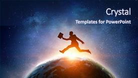  Presentation with world wide web in business - Beautiful presentation theme featuring free science - this business world is backdrop and a navy blue colored foreground