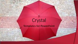  Presentation with free security - Amazing PPT theme having free security - red umbrella outdoors backdrop and a red colored foreground