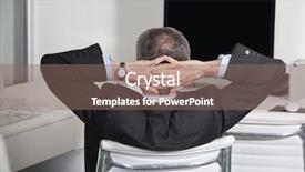  Presentation with desk - Amazing PPT layouts having free senior - relaxed manager at his desk backdrop and a violet colored foreground