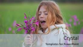  Presentation with pollen - Cool new PPT theme with free sickness - pollen allergy sneeze in child backdrop and a lemonade colored foreground