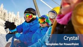  Presentation with lift limits - Cool new PPT layouts with free slides - group of young snowboarders backdrop and a teal colored foreground