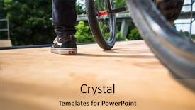  Presentation with insane - Presentation theme having free slides - young man with his bike background and a lemonade colored foreground