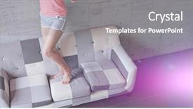  Presentation with music - Theme consisting of free smart phone app - excited woman dancing and enjoy background and a  colored foreground