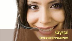  Presentation with human face set of faces - Beautiful theme featuring free smiley - cute smiling friendly faced woman backdrop and a  colored foreground