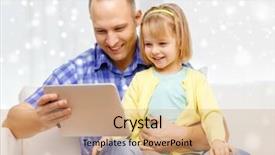  Presentation with family children - Cool new presentation with free social networking - family children technology and people backdrop and a coral colored foreground