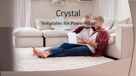  Presentation with catholic couple silhouette of young - Slide deck enhanced with free social networking - young white couple sitting background and a mint green colored foreground