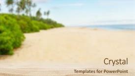  Presentation with summer trees - PPT layouts featuring free space for product placement background and a lemonade colored foreground