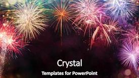  Presentation with firework - Slide deck having free space for text celebration background and a black colored foreground