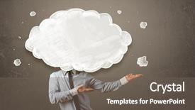  Presentation with free speech - Beautiful presentation theme featuring heaven - blue sky with the white backdrop and a ocean colored foreground