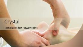  Presentation with foot massage - Colorful presentation design enhanced with free sports - foot massage a little taste backdrop and a  colored foreground