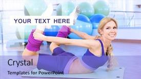  Presentation with exercises - Colorful slides enhanced with happy pregnant woman touch belly isolated on white background backdrop and a dark gray colored foreground