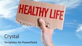  Presentation with sports medicine - Amazing PPT layouts having sports medicine free - healthy life card with sky backdrop and a  colored foreground