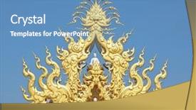  Presentation with free islamic architecture - PPT theme consisting of free-standing chapel with statues background and a  colored foreground