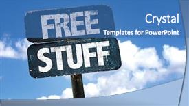  Presentation with free - PPT theme with free stuff sign with sky background and a teal colored foreground