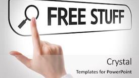  Presentation with search - Presentation with free stuff written in search background and a light gray colored foreground