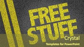  Presentation with free - PPT layouts featuring free stuff written background and a tawny brown colored foreground