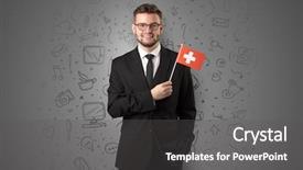  Presentation with symbol - Audience pleasing theme consisting of free switzerland - businessman with office symbol concept backdrop and a dark gray colored foreground