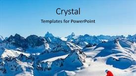  Presentation with ski - Beautiful slides featuring free switzerland - ski with amazing view backdrop and a light blue colored foreground