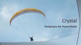  Presentation with airplane night sky cloud - Slide set featuring free switzerland - tandem paragliders flying background and a light blue colored foreground