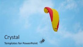  Presentation with airplane night sky cloud - Audience pleasing slide set consisting of free switzerland - tandem paragliders flying backdrop and a light blue colored foreground