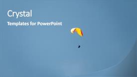  Presentation with sky - PPT theme enhanced with free switzerland - tandem paragliders flying background and a teal colored foreground