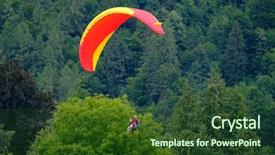  Presentation with peonies wood - Slide set having free switzerland - tandem paragliders flying background and a tawny brown colored foreground