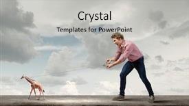  Presentation with lead - PPT layouts with free tame - young man in casual holding background and a  colored foreground