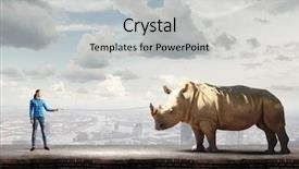  Presentation with lead - Beautiful presentation design featuring free tame - young woman in casual holding backdrop and a light gray colored foreground