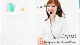  Presentation with beauty and fashion - Colorful slide deck enhanced with free teachers - portrait of a beautiful woman backdrop and a white colored foreground