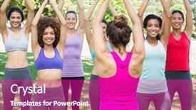  Presentation with beautiful black women smiling - Presentation consisting of free teachers - portrait of smiling women exercising background and a purple colored foreground